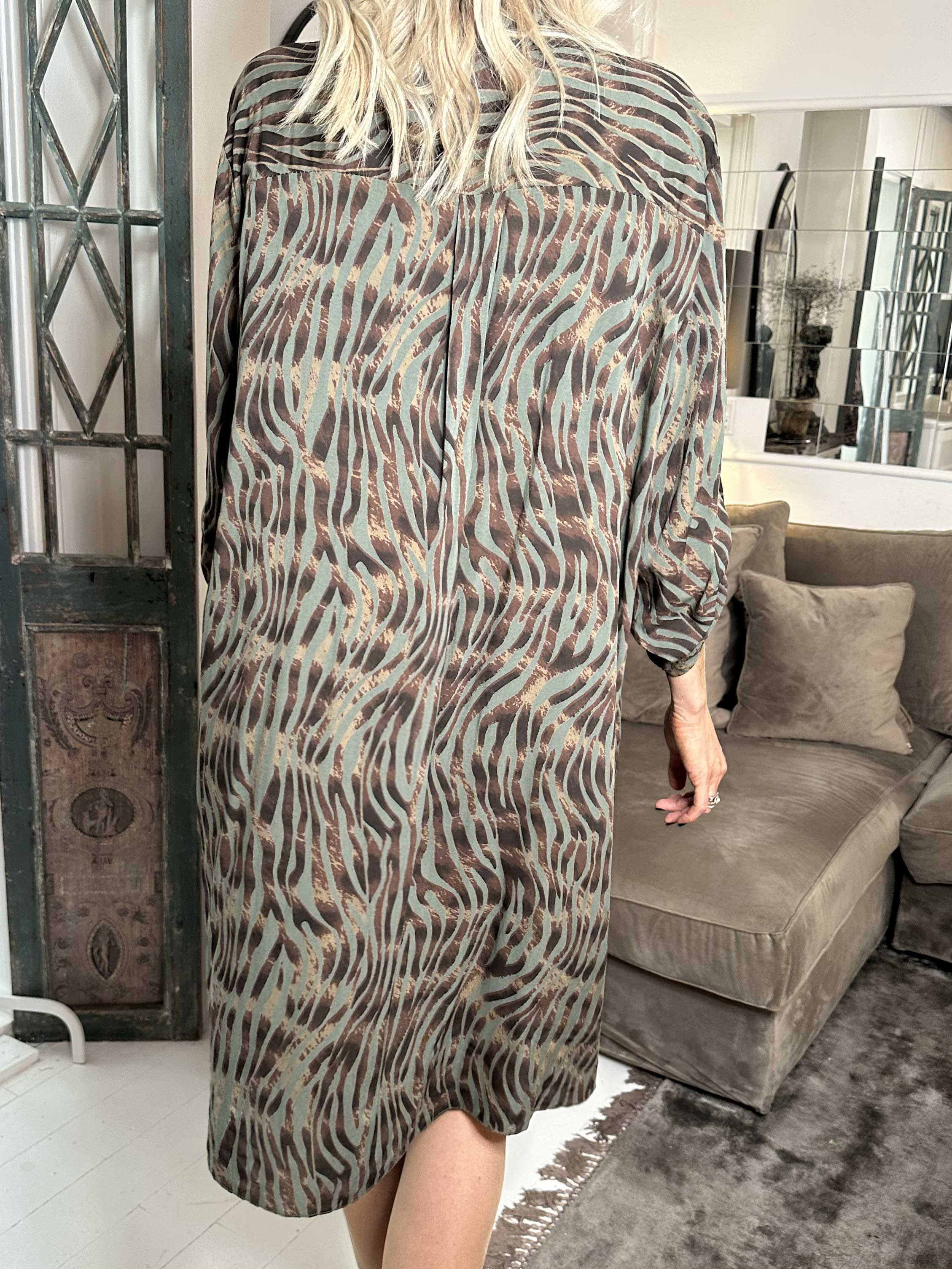 Firenze - Skjorte i bomuld med dyrestriber